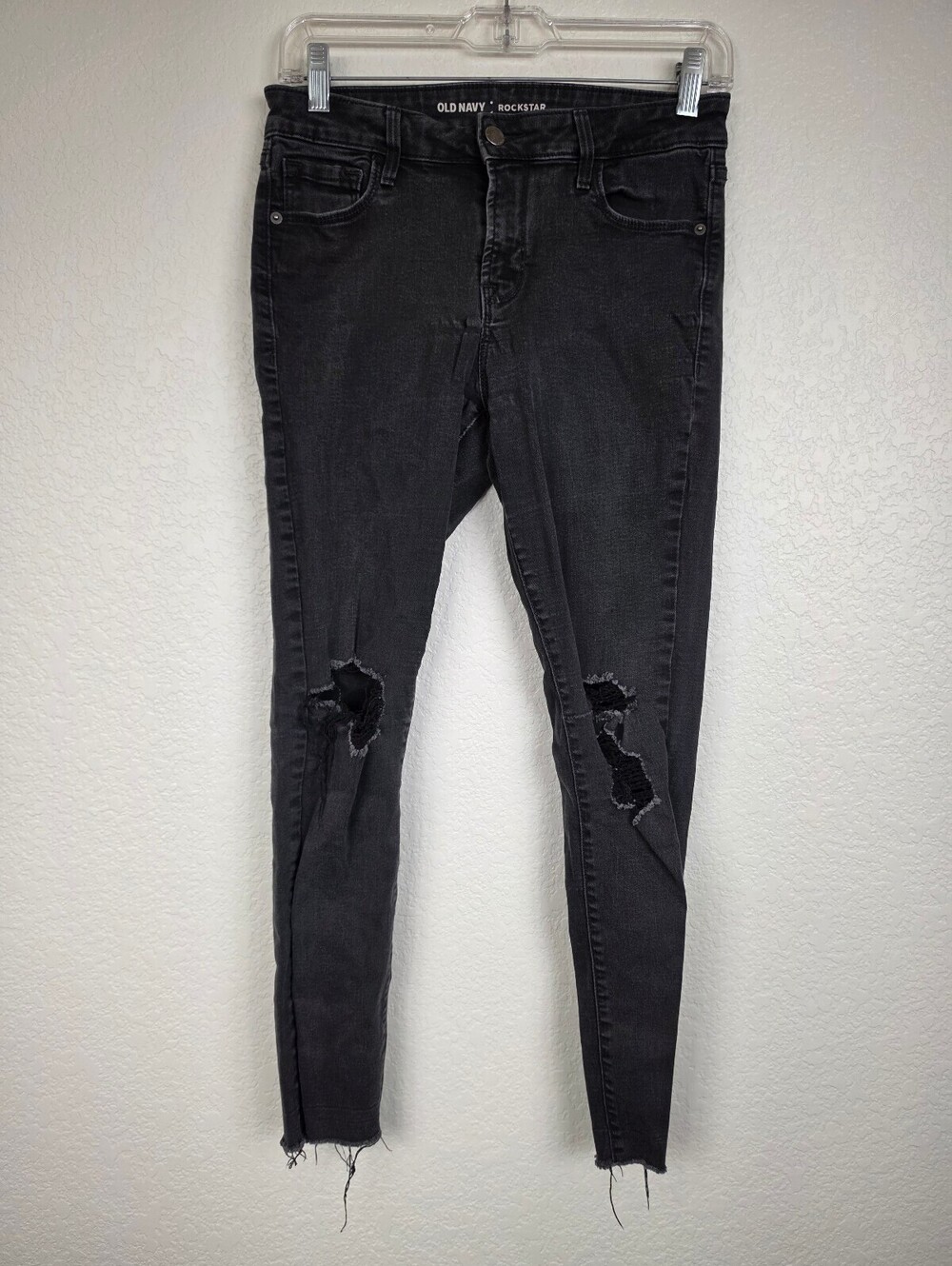 Old Navy Rockstar Black Mid-Rise Skinny Jeans